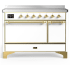 Ilve Majestic III Collection UMIB48QNR3WHG - 48 Inch Induction Range with 6 Elements