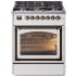 Ilve nostalgie II collection Noblesse UN30NMPWHB - 30 Inch Freestanding Dual Fuel Range in Opened View