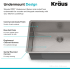 Kraus Standart PRO Series KHU1003210075MB - 32 Inch Undermount Single Bowl Stainless Steel Kitchen Sink Undermount Design