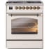 Ilve Nostalgie II Collection UP30NMPAWB - 30 Inch Freestanding Dual Fuel Range in Front View