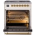 Ilve Nostalgie II Collection UP30NMPAWG - 30 Inch Freestanding Dual Fuel Range in Opened View