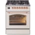 Ilve Nostalgie II Collection UP30NMPAWPLP - 30 Inch Freestanding Dual Fuel Range in Front View