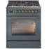 Ilve Nostalgie II Collection UP30NMPBGG - 30 Inch Freestanding Dual Fuel Range in Front View