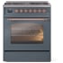 Ilve Nostalgie II Collection UP30NMPBGP - 30 Inch Freestanding Dual Fuel Range in Front View