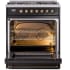 Ilve Nostalgie II Collection UP30NMPBKBLP - 30 Inch Freestanding Dual Fuel Range in Opened View