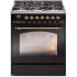 Ilve Nostalgie II Collection UP30NMPBKG - 30 Inch Freestanding Dual Fuel Range in Front View
