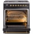 Ilve Nostalgie II Collection UP30NMPBKG - 30 Inch Freestanding Dual Fuel Range in Opened View