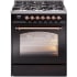 Ilve Nostalgie II Collection UP30NMPBKP - 30 Inch Freestanding Dual Fuel Range in Front View