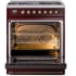 Ilve Nostalgie II Collection UP30NMPBUB - 30 Inch Freestanding Dual Fuel Range in Opened View