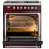 Ilve Nostalgie II Collection UP30NMPBUCLP - 30 Inch Freestanding Dual Fuel Range in Opened View