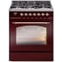 Ilve Nostalgie II Collection UP30NMPBUPLP - 30 Inch Freestanding Dual Fuel Range in Front View