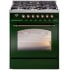 Ilve Nostalgie II Collection UP30NMPEGBLP - 30 Inch Freestanding Dual Fuel Range in Front View