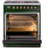 Ilve Nostalgie II Collection UP30NMPEGBLP - 30 Inch Freestanding Dual Fuel Range in Opened View