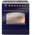 Ilve Nostalgie II Collection UP30NMPMBBLP - 30 Inch Freestanding Dual Fuel Range in Front View