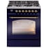 Ilve Nostalgie II Collection UP30NMPMBG - 30 Inch Freestanding Dual Fuel Range in Front View