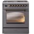 Ilve Nostalgie II Collection UP30NMPMGB - 30 Inch Freestanding Dual Fuel Range in Front View