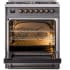 Ilve Nostalgie II Collection UP30NMPMGB - 30 Inch Freestanding Dual Fuel Range in Opened View