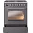 Ilve Nostalgie II Collection UP30NMPMGC - 30 Inch Freestanding Dual Fuel Range in Drawer Opened View