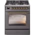 Ilve Nostalgie II Collection UP30NMPMGG - 30 Inch Freestanding Dual Fuel Range in Front View