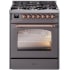 Ilve Nostalgie II Collection UP30NMPMGP - 30 Inch Freestanding Dual Fuel Range in Front View