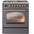Ilve Nostalgie II Collection UP30NMPMGP - 30 Inch Freestanding Dual Fuel Range in Front View