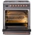 Ilve Nostalgie II Collection UP30NMPMGP - 30 Inch Freestanding Dual Fuel Range in Opened View