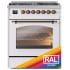 Ilve Nostalgie II Collection UP30NMPRAB - 30 Inch Freestanding Dual Fuel Range in Front View