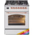 Ilve Nostalgie II Collection UP30NMPRAP - 30 Inch Freestanding Dual Fuel Range in Front View