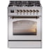 Ilve Nostalgie II Collection UP30NMPSSB - 30 Inch Freestanding Dual Fuel Range in Front View