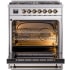 Ilve Nostalgie II Collection UP30NMPSSB - 30 Inch Freestanding Dual Fuel Range in Opened View