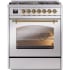 Ilve Nostalgie II Collection UP30NMPSSGLP - 30 Inch Freestanding Dual Fuel Range in Front View