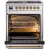 Ilve Nostalgie II Collection UP30NMPSSGLP - 30 Inch Freestanding Dual Fuel Range in Opened View