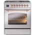 Ilve Nostalgie II Collection UP30NMPSSPLP - 30 Inch Freestanding Dual Fuel Range in Front View