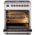 Ilve Nostalgie II Collection UP30NMPWHBLP - 30 Inch Freestanding Dual Fuel Range in Opened View