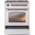 Ilve nostalgie II collection Noblesse UN30NMPWHB - 30 Inch Freestanding Dual Fuel Range in Drawer Opened View
