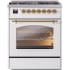Ilve Nostalgie II Collection UP30NMPWHG - 30 Inch Freestanding Dual Fuel Range in Front View