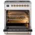 Ilve Nostalgie II Collection UP30NMPWHG - 30 Inch Freestanding Dual Fuel Range in Opened View
