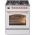 Ilve Nostalgie II Collection UP30NMPWHP - 30 Inch Freestanding Dual Fuel Range in Front View