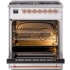 Ilve Nostalgie II Collection UP30NMPWHP - 30 Inch Freestanding Dual Fuel Range in Opened View