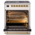 Ilve Nostalgie II Collection UP30QNMPAWG - 30 Inch Freestanding Dual Fuel Range in Opened View