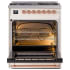 Ilve Nostalgie II Collection UP30QNMPAWP - 30 Inch Freestanding Dual Fuel Range in Opened View