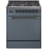 Ilve Nostalgie II Collection UP30QNMPBGBLP - 30 Inch Freestanding Dual Fuel Range in Front View