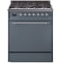Ilve Nostalgie II Collection UP30QNMPBGCLP - 30 Inch Freestanding Dual Fuel Range in Front View