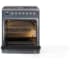 Ilve Nostalgie II Collection UP30QNMPBGCLP - 30 Inch Freestanding Dual Fuel Range in Opened View