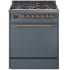Ilve Nostalgie II Collection UP30QNMPBGG - 30 Inch Freestanding Dual Fuel Range in Front View