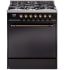 Ilve Nostalgie II Collection UP30QNMPBKB - 30 Inch Freestanding Dual Fuel Range in Front View
