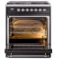 Ilve Nostalgie II Collection UP30QNMPBKC - 30 Inch Freestanding Dual Fuel Range in Opened View