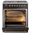 Ilve Nostalgie II Collection UP30QNMPBKG - 30 Inch Freestanding Dual Fuel Range in Opened View