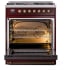 Ilve Nostalgie II Collection UP30QNMPBUBLP - 30 Inch Freestanding Dual Fuel Range in Opened View