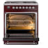 Ilve Nostalgie II Collection UP30QNMPBUCLP - 30 Inch Freestanding Dual Fuel Range in Opened View